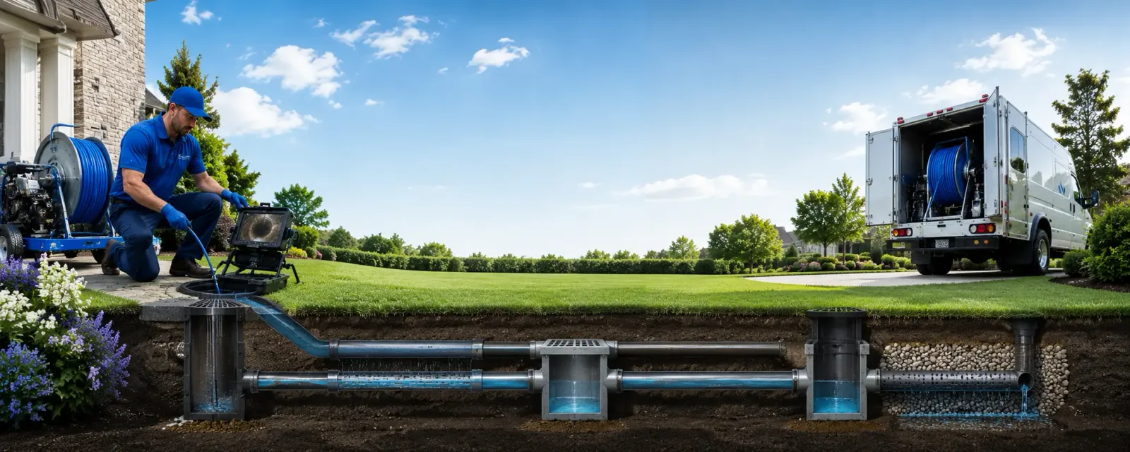 Outdoor drain cleaning information for Thornfield, MO